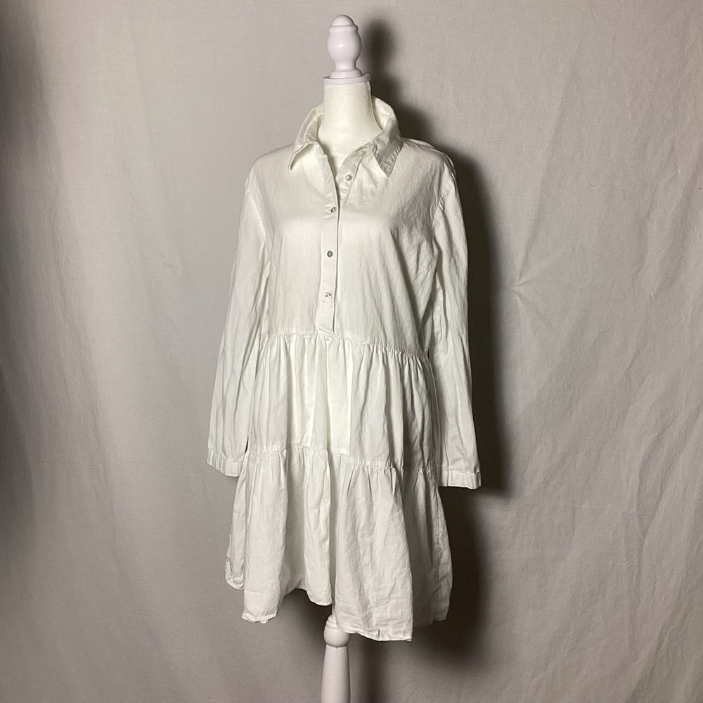 New York & Company Crisp White Dress